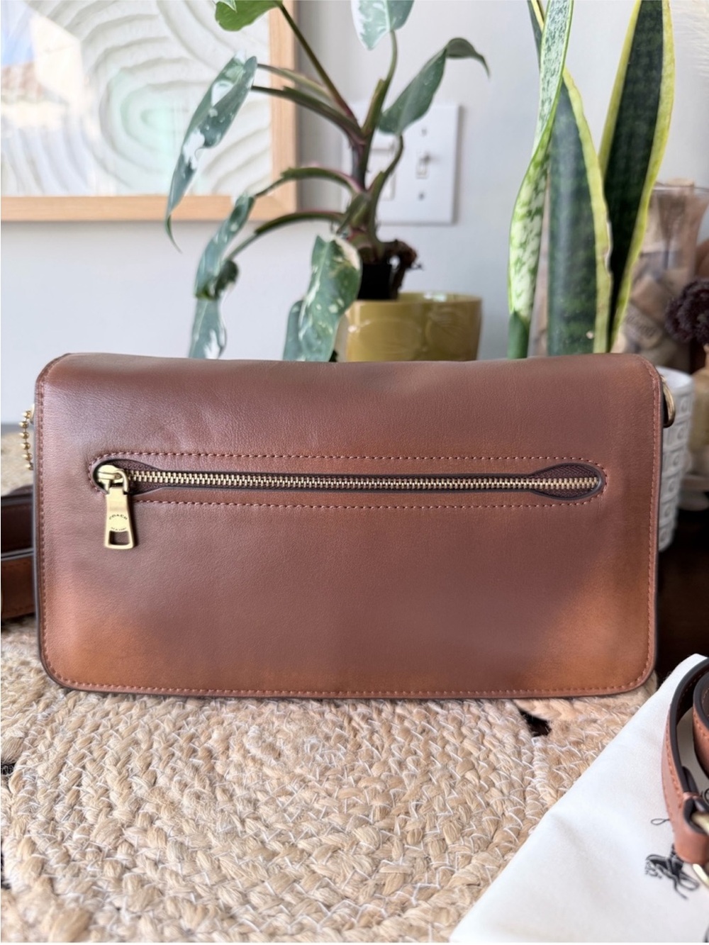 New Coach Brown Loved Leather Tabby 26 Shoulder Bag with Gold 'C' Accent - Picture 6 of 9